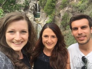 Smiling in Arado Waterfall at Peneda Geres National Park