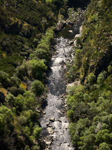 In this image you can see a river landscape in the Arouca Geopark.